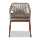 Modern European furniture - Gray Woven Rope Dining Chair - www.oroa.com