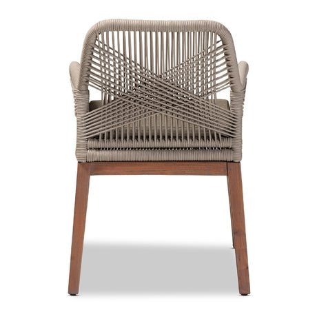 Modern European furniture - Gray Woven Rope Dining Chair - www.oroa.com