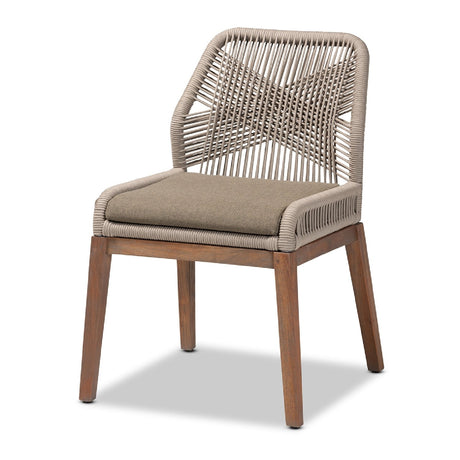 Modern European furniture - Gray Woven Rope Dining Chair - www.oroa.com