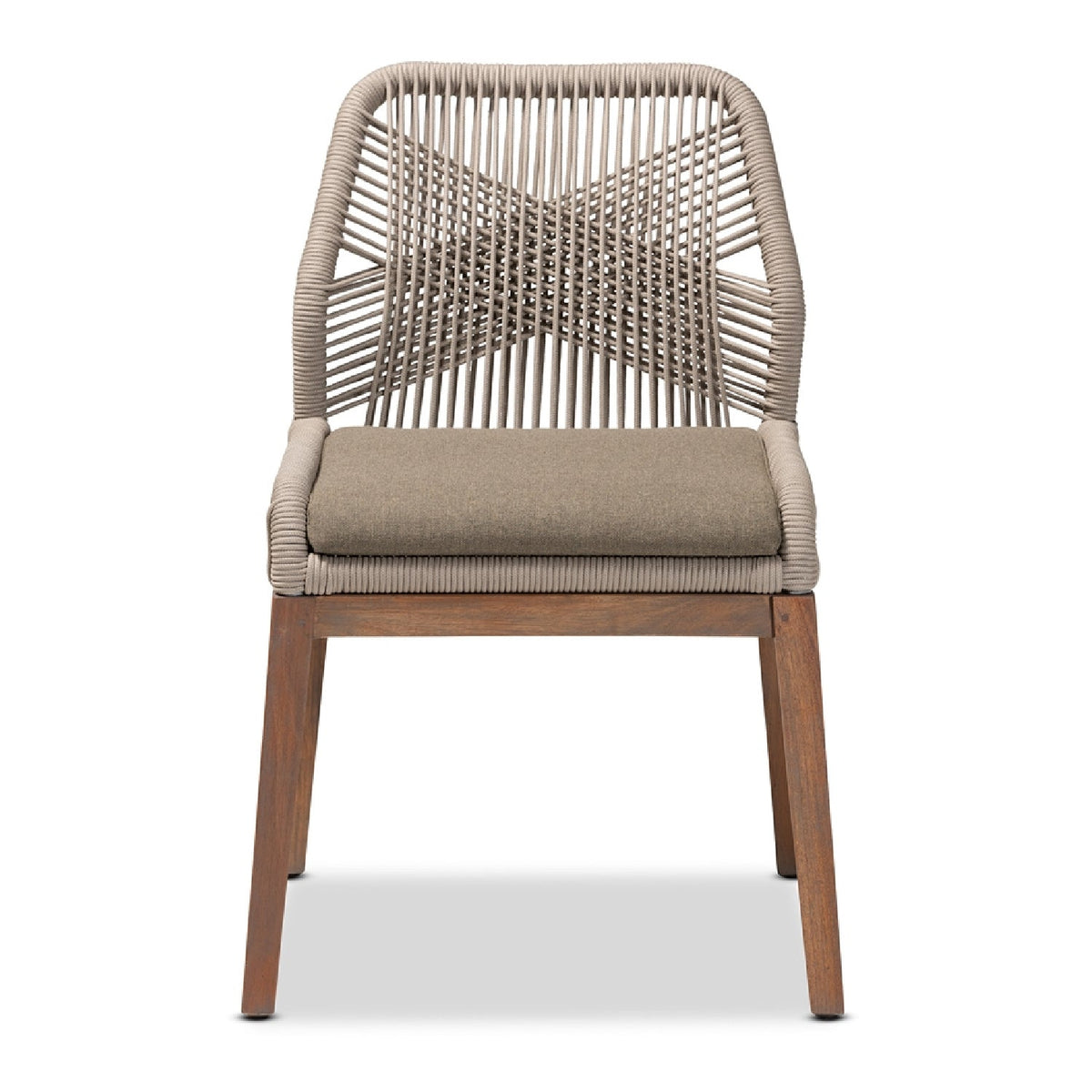 Modern European furniture - Gray Woven Rope Dining Chair - www.oroa.com