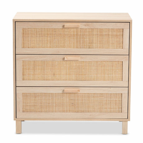 Modern European furniture - 3 Drawer Rattan Storage Cabinet - www.oroa.com