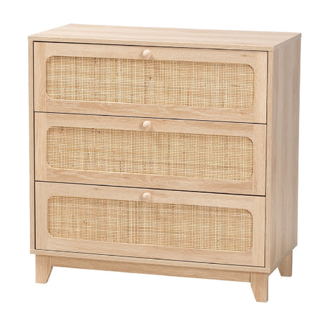 Modern European furniture - Oak Japandi 3 Drawer Cabinet - www.oroa.com
