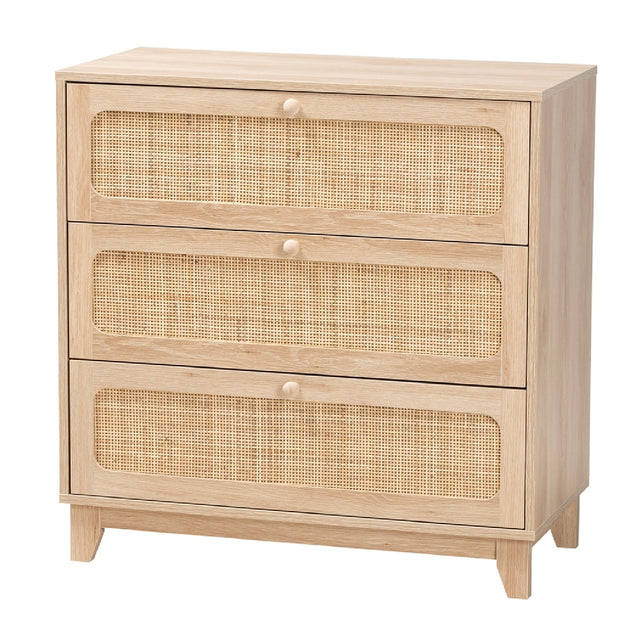 Modern European furniture - Oak Japandi 3 Drawer Cabinet - www.oroa.com