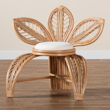Modern European furniture - Flower Inspired Rattan Accent Chair - www.oroa.com