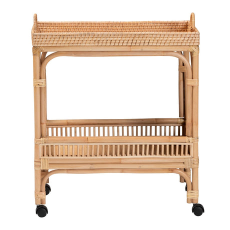 Modern European furniture - Woven Rattan Wine Cart - www.oroa.com