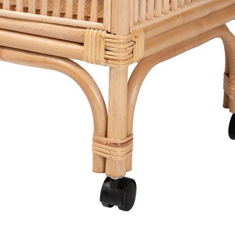 Modern European furniture - Woven Rattan Wine Cart - www.oroa.com