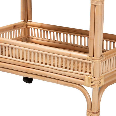 Modern European furniture - Woven Rattan Wine Cart - www.oroa.com