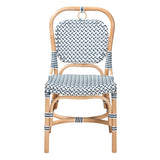 Contract furniture - Blue White Weaving Bistro Chair - www.oroatrade.com