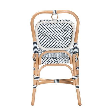 Contract furniture - Blue White Weaving Bistro Chair - www.oroatrade.com