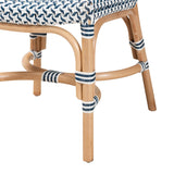 Contract furniture - Blue White Weaving Bistro Chair - www.oroatrade.com