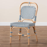 Contract furniture - Blue White Weaving Bistro Chair - www.oroatrade.com