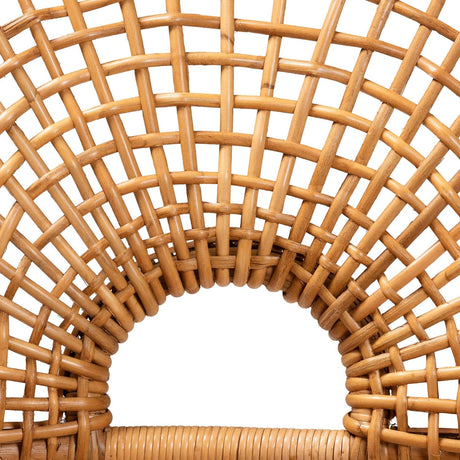 Modern European furniture - Curved Seat Rattan Accent Chair - www.oroa.com