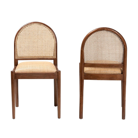 Contract furniture - Acacia Framed Rattan Dining Chairs 2 - www.oroatrade.com