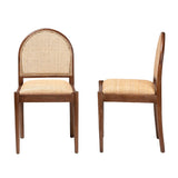 Contract furniture - Acacia Framed Rattan Dining Chairs 2 - www.oroatrade.com
