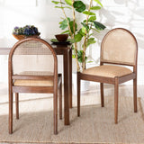 Contract furniture - Acacia Framed Rattan Dining Chairs 2 - www.oroatrade.com