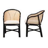 Modern European furniture - Black Framed Rattan Dining Chairs 2 - www.oroa.com