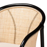 Modern European furniture - Black Framed Rattan Dining Chairs 2 - www.oroa.com
