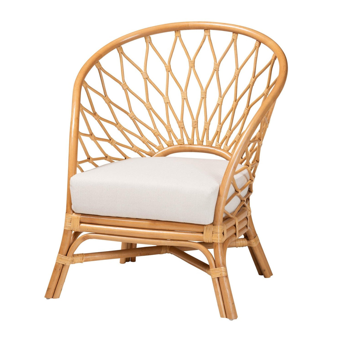 Modern European furniture - Rattan Sloped Accent Chair - www.oroa.com