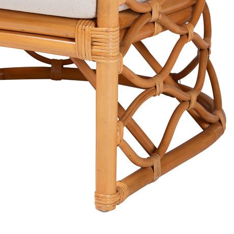 Modern European furniture - Curved Rattan Padded Accent Chair - www.oroa.com