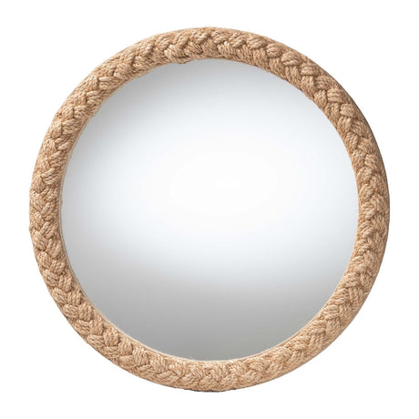 Modern European furniture - Braided Rope Round Accent Mirror - www.oroa.com
