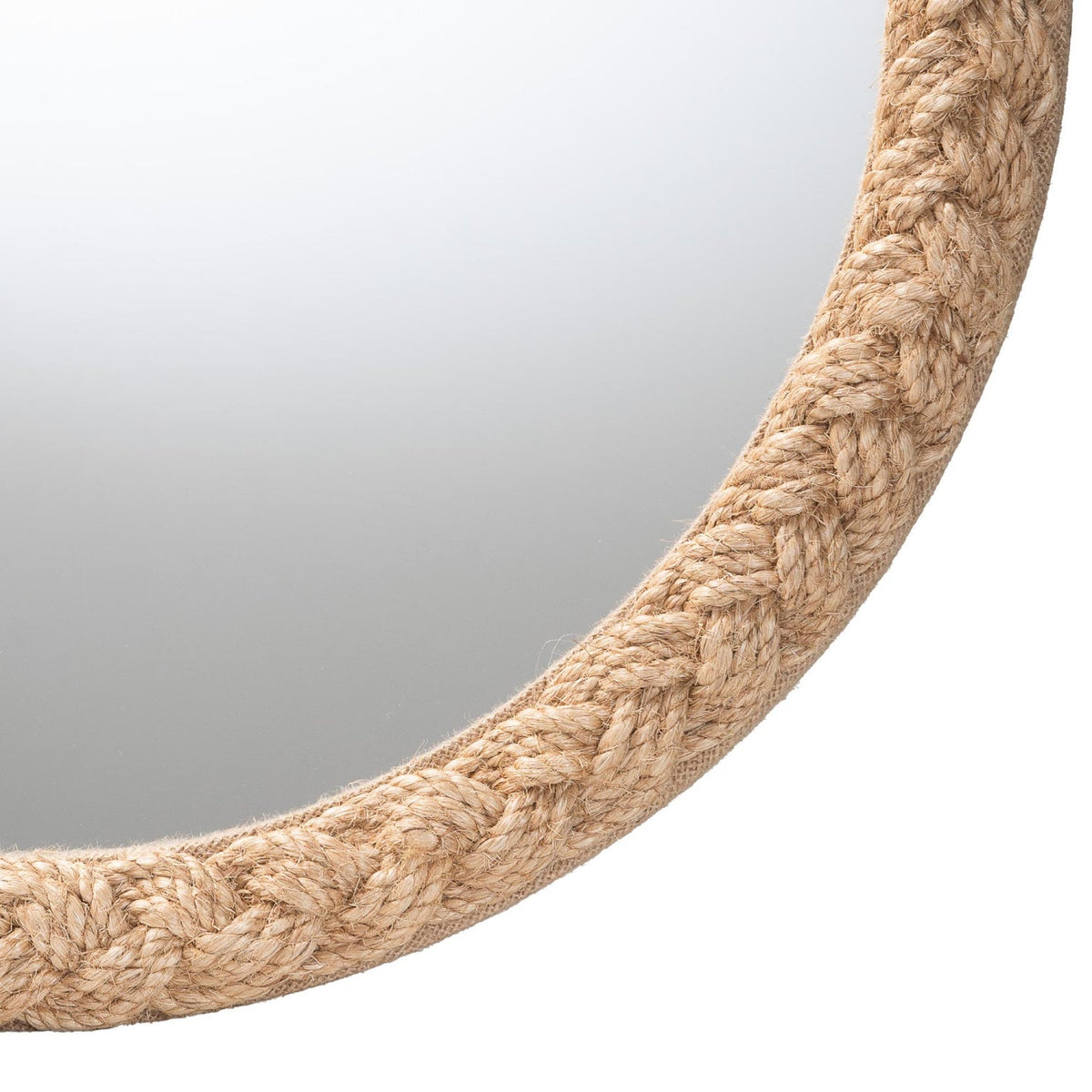Modern European furniture - Braided Rope Round Accent Mirror - www.oroa.com