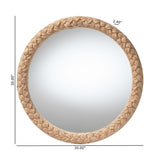 Modern European furniture - Braided Rope Round Accent Mirror - www.oroa.com