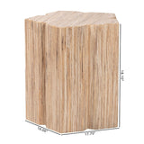 Modern European furniture - Grasscloth Flower Inspired End Table - www.oroa.com