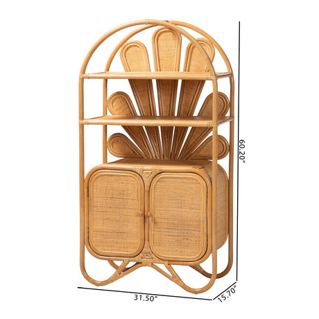Modern European furniture - Rattan Peacock Fan Cabinet - www.oroa.com
