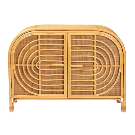 Modern European furniture - Natural Rattan 2 Door Sideboard - www.oroa.com
