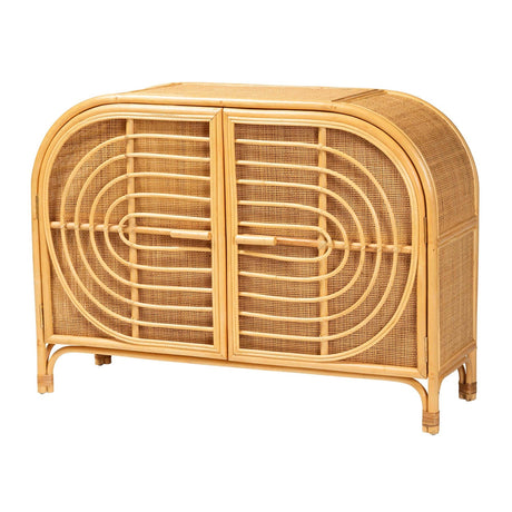 Modern European furniture - Natural Rattan 2 Door Sideboard - www.oroa.com