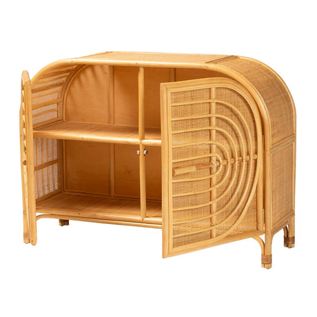 Modern European furniture - Natural Rattan 2 Door Sideboard - www.oroa.com