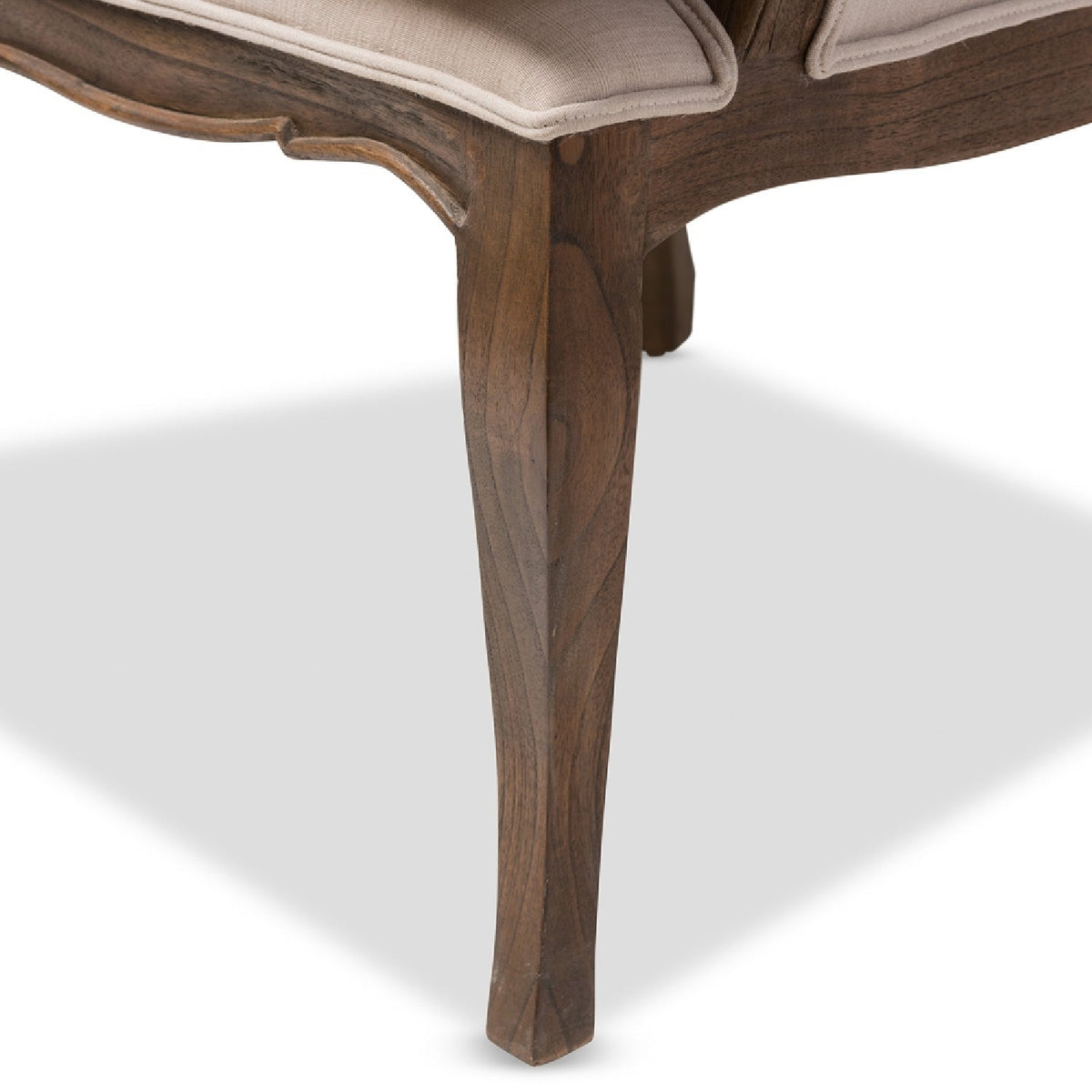 Modern European furniture - Beige Cotton Classic Accent Chair - www.oroa.com