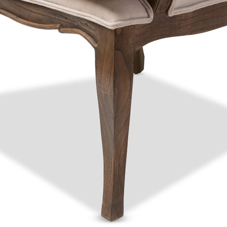 Modern European furniture - Beige Cotton Classic Accent Chair - www.oroa.com