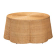 Modern European furniture - Handwoven Rattan Scalloped Coffee Table - www.oroa.com