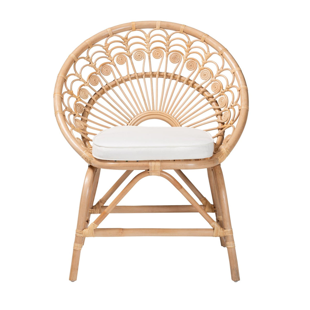 Modern European furniture - Boho Rattan Peacock Accent Chair - www.oroa.com