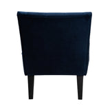 Modern European furniture - Tufted Blue Velvet Accent Chair - www.oroa.com