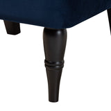 Modern European furniture - Tufted Blue Velvet Accent Chair - www.oroa.com