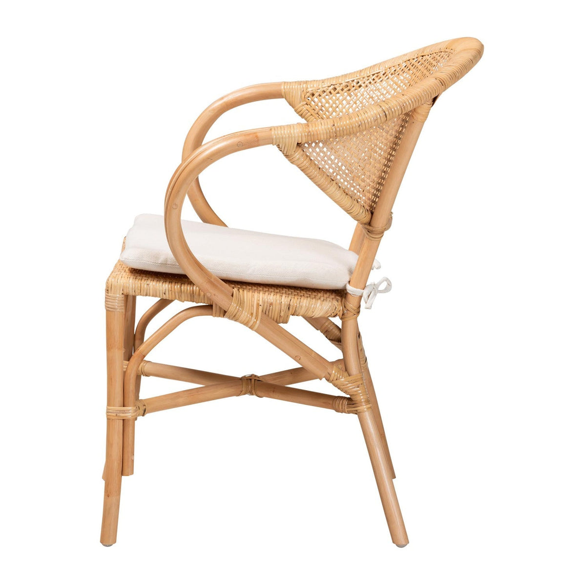 Modern European furniture - Natural Rattan Framed Dining Chair - www.oroa.com