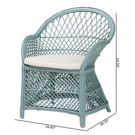 Modern European furniture - Braided Rattan Bohemian Accent Armchair - www.oroa.com