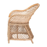 Modern European furniture - Braided Rattan Bohemian Accent Armchair - www.oroa.com