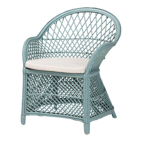 Modern European furniture - Braided Rattan Bohemian Accent Armchair - www.oroa.com