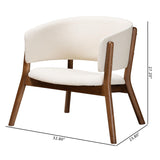 Modern European furniture - Walnut Framed Curve Accent Chairs 2 - www.oroa.com