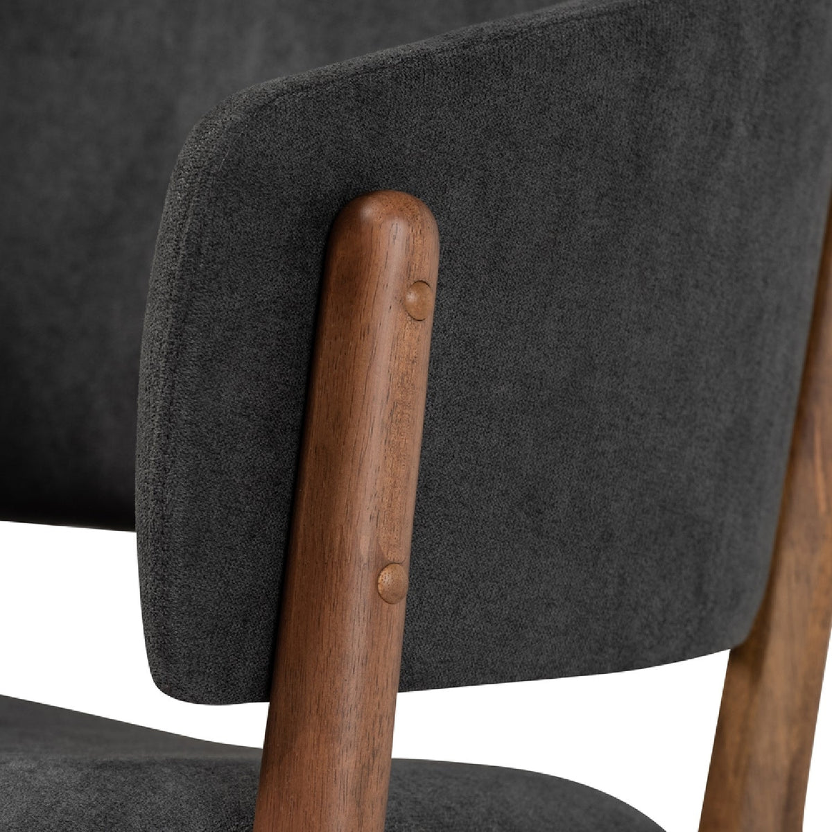 Modern European furniture - Walnut Framed Curve Accent Chairs 2 - www.oroa.com