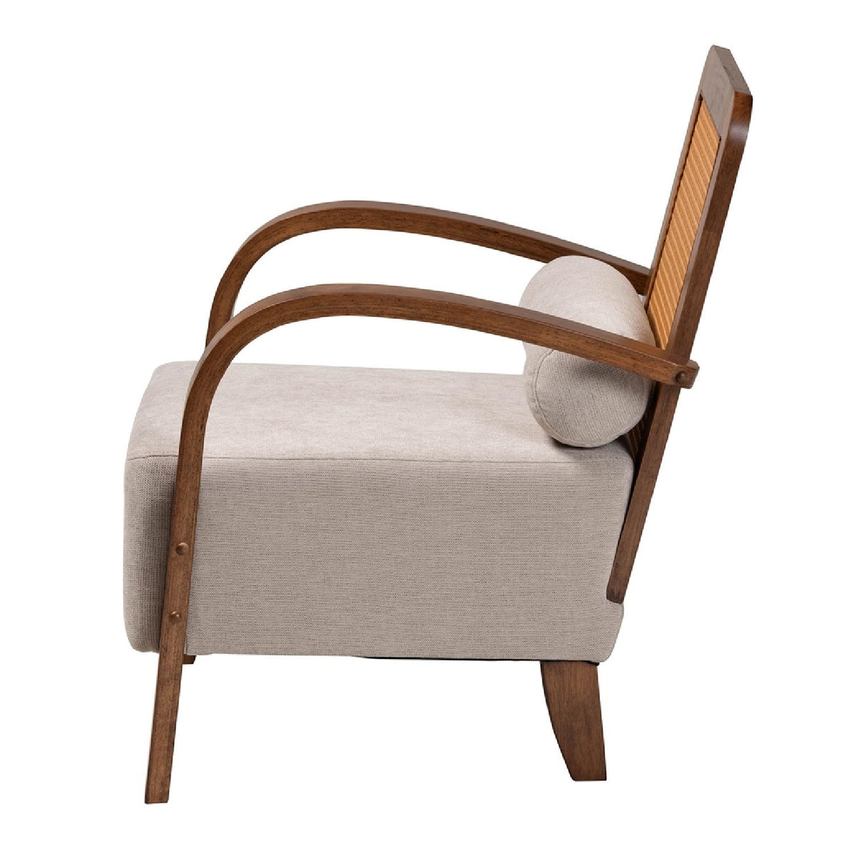Modern European furniture - Gray Padded Japandi Lounge Chair - www.oroa.com