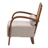 Modern European furniture - Gray Padded Japandi Lounge Chair - www.oroa.com