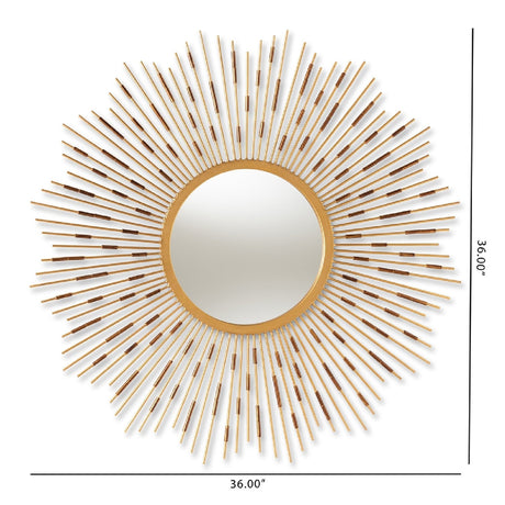 Contract furniture - Gold Sunburst Accent Wall Mirror -  www.oroatrade.com