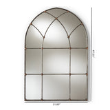 Modern European furniture - Silver Arched Window Accent Mirror - www.oroa.com
