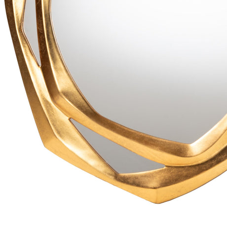 Hospitality furniture - Gold Geometric Abstract Accent Mirror - www.oroatrade.com