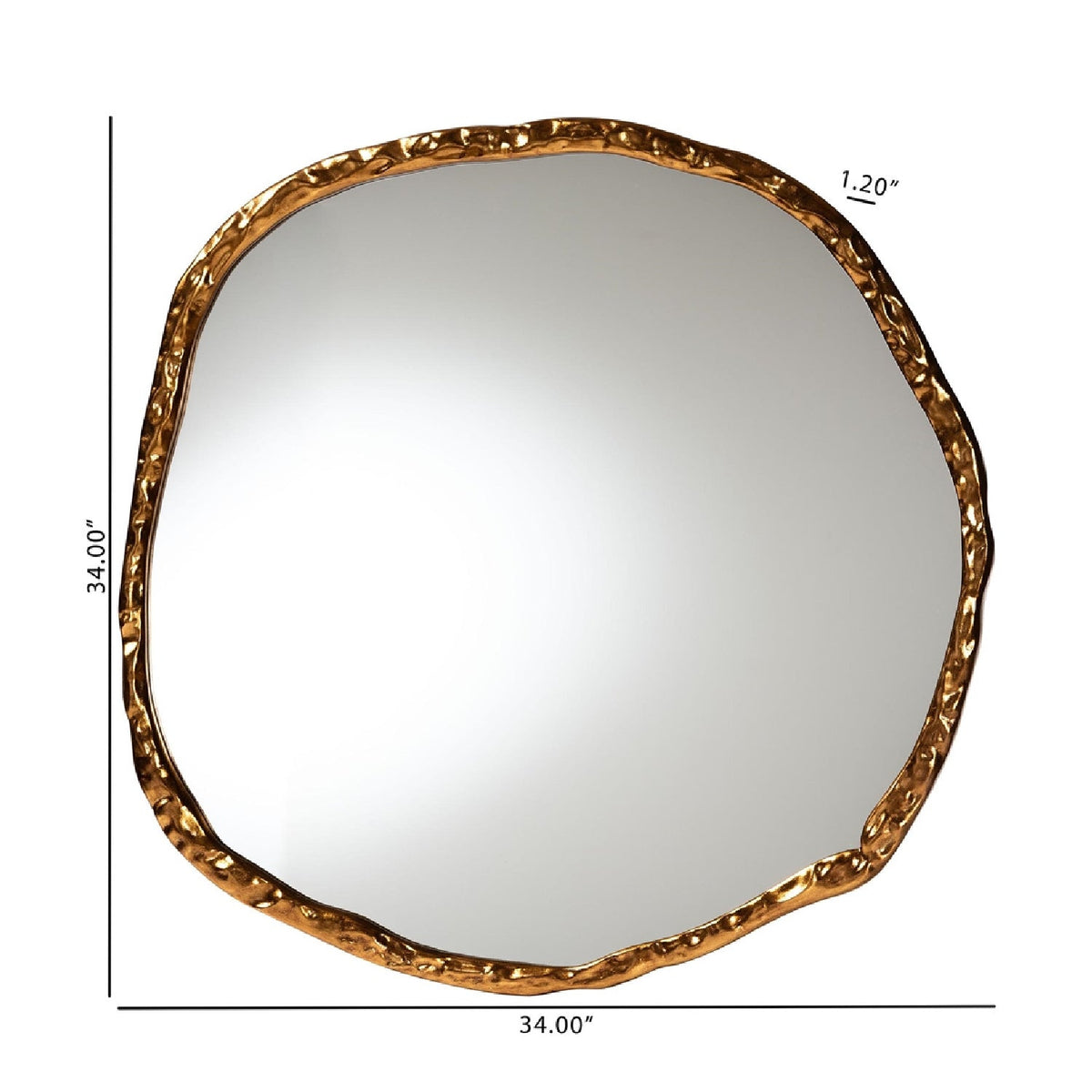Modern European furniture - Antique Gold Freeform Accent Mirror - www.oroa.com