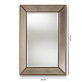 Modern European furniture - Gold Beaded Accent Wall Mirror - www.oroa.com